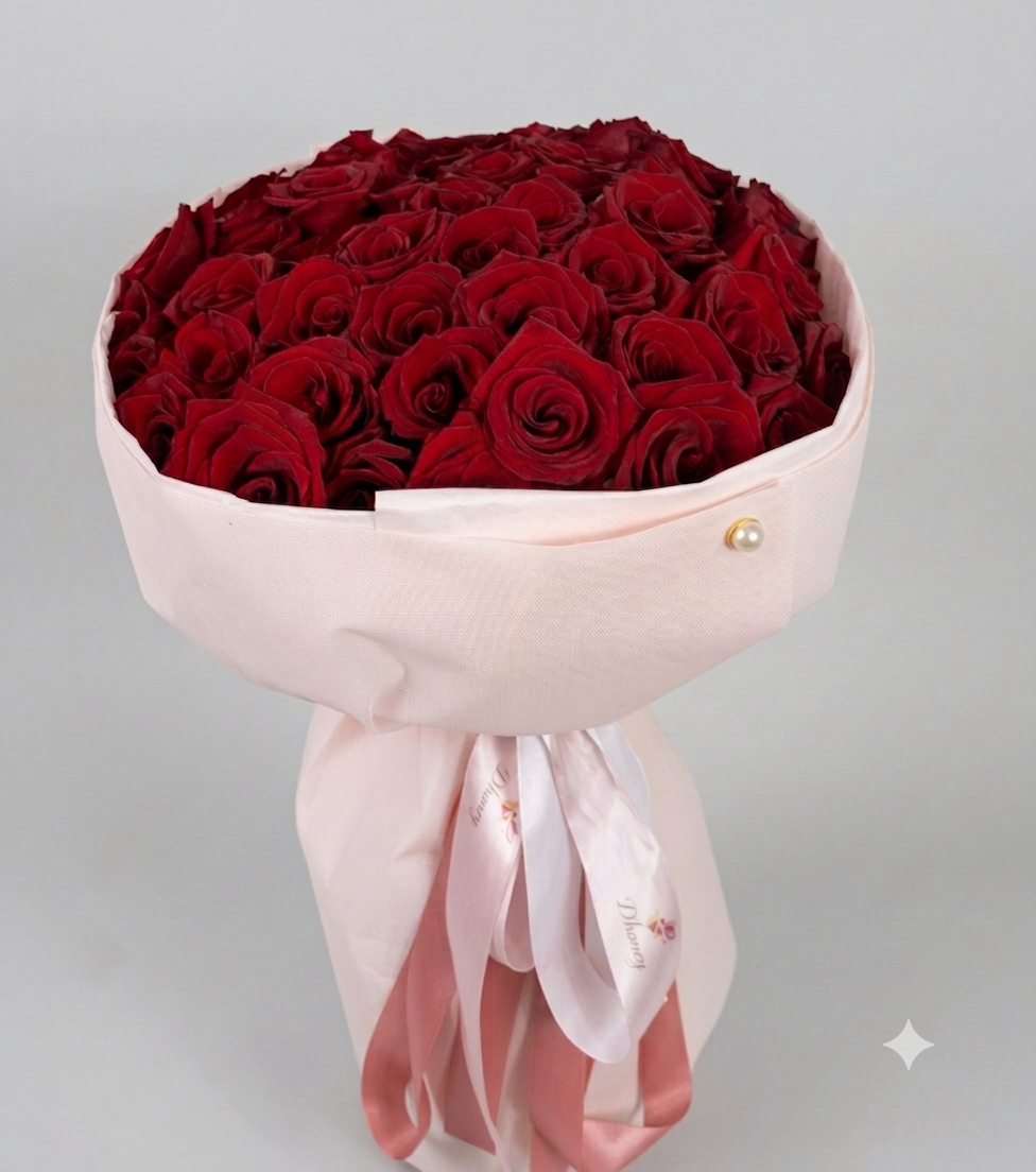 Classic red rose bouquet